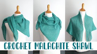 Crochet The Easiest Shawl EVER Malachite Crochet Shawl [upl. by Hanahs]