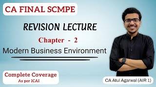 Chapter 2  Modern Business Environment Revision  SCMPE Complete ICAI Coverage Atul Agarwal AIR 1 [upl. by Joeann]