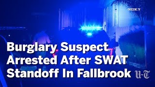 Burglary Suspect Arrested After SWAT Standoff In Fallbrook  San Diego UnionTribune [upl. by Ahcorb]