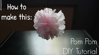 How to Make Tissue Paper Pom Pom DIY [upl. by Emelita]