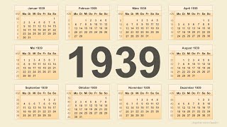 Kalender 1939 [upl. by Anastos392]