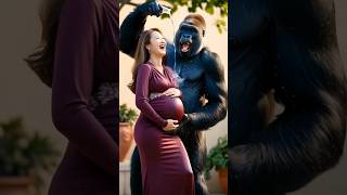 Gentle gorilla journeyviralshort trendingshort happy gorilla animallover pregnantwoman [upl. by Oab56]