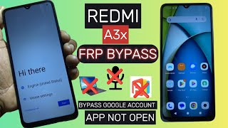 Redmi A3x FRP Bypass 💯 Google Account Unlock  New Method 🔥2024 💯 [upl. by Groome431]