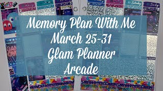 Memory Plan With Me  March 2531  Glam Planner  Arcade [upl. by Dranreb879]