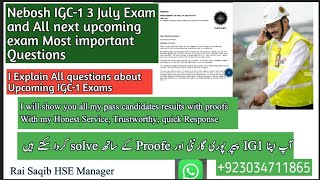 Nebosh IGC1 3rd July Exam And All upcoming exam most important questions 90 Chances [upl. by Nimzaj]