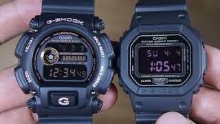 CASIO GSHOCK DW9052BGX1A4 VS GSHOCK DW5600MS1 [upl. by Stolzer]