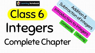 Class 6 maths Integers Complete Chapter [upl. by Pan892]