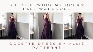 CHAPTER 1 Sewing My Dream Fall Wardrobe  Cozette Dress by Allis Patterns Review [upl. by Aitnom]