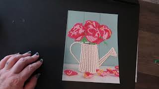 Roses in Watering Can Diamond Painting Finished [upl. by Mukerji521]