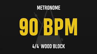 90 BPM 44  Best Metronome Sound  Wood block [upl. by Musser573]