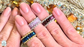 Beaded Nemes Ring FULL TUTORIAL [upl. by Lee]