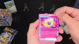 SURGING SPARKS BOOSTER BOX OPENING FIRST VIDEO ON THIS CHANNEL BOX 1 [upl. by Beryl]