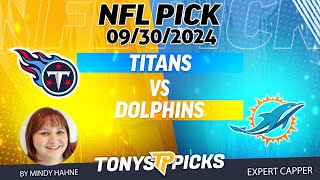 Tennessee Titans vs Miami Dolphins 93024 Week 4 FREE NFL Picks and Predictions by Mindy Hahne [upl. by Netsuj99]