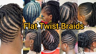 Beautiful Flat Twist Braids for Ladies  Passion Twist Hairstyles  Senegalese Braids  Marley Twist [upl. by Ajnek339]