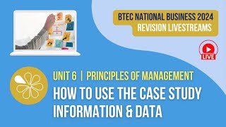 How to Use the Case Study Information amp Data  Live Revision for BTEC National Business Unit 6 [upl. by Cher]