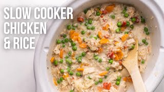 Slow Cooker Chicken and Rice l The Recipe Rebel [upl. by Tildy525]