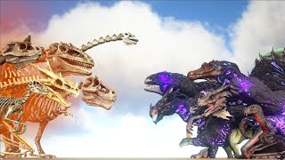 All Skeletal VS All Corrupted Creatures  DodoRex vs DodoWyvern  ARK Fear Evolved [upl. by Lamaj]