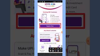 How to register yono sbi app  SBI yono new registration  yono app kaise register kare shorts [upl. by Nwahsir]