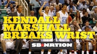 UNC beats Creighton but Kendall Marshall suffers broken wrist  NCAA Score Recap [upl. by Eednac]