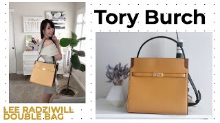 UnboxingModeling Tory Burch LEE RADZIWILL DOUBLE BAG [upl. by Tyne]