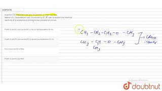 Assertion A Metamers can also be position or chain isomers Reason R  Tautomeri [upl. by Earesed]