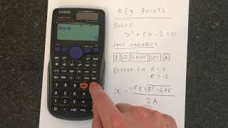 How to solve Quadratic Equations on a Casio Calculator FX85GT Plus [upl. by Leod]