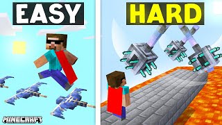 NOOB vs PRO EASY TO HARD BUILD BATTLE CHALLENGE IN MINECRAFT [upl. by Limay431]