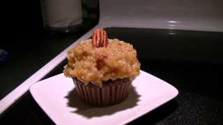 Vlogtober Day 12  German Chocolate Cupcakes with Coconut Pecan Frosting [upl. by Ramirolg]