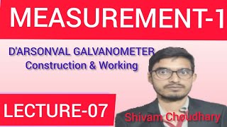 MEASUREMENT1DARSONVAL GALVANOMETERLECTURE07 [upl. by Rento]