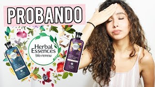 PROBANDO HERBAL ESSENCES BIO RENEW EN CABELLO RIZADO 🌸 RESEÑA SHAMPOO HERBAL ESSENCES [upl. by Nalla]