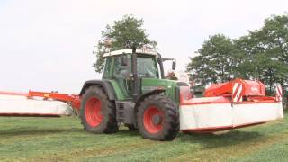 Fendt met Kuhn maaier FC 313 F [upl. by Mapes]