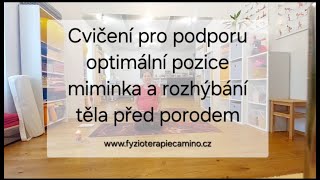 Cvičení pro podporu optimální pozice miminka a rozhýbání těla před porodem fyzioterapie amp jóga [upl. by Chasse]