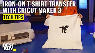 Create IronOn TShirt Transfer with Cricut Maker 3 Smart Cutting Machine – Tech Tips from Best Buy [upl. by Doloritas]