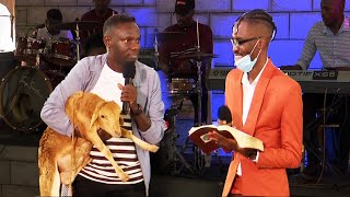 Apass attends Bugembes church as Pastor preaches with a sheep [upl. by Ruhtra960]