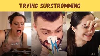 What Does Surstromming Fish Smell And Taste Like The Stinky Fish Challenge Will SURPRISE You 😷 [upl. by Hctud826]