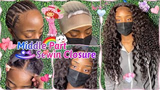 🌸Tutorial Lace Closure Sew In Weave x Frontal Method Perfect Curls Look Ft ULAHAIR [upl. by Yenot162]