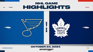 NHL Highlights  Blues vs Maple Leafs  October 24 2024 [upl. by Suirada417]