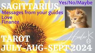 Sagittarius ♐ JulyAugustSeptember 2024 Tarot  Healer K [upl. by Aicram]