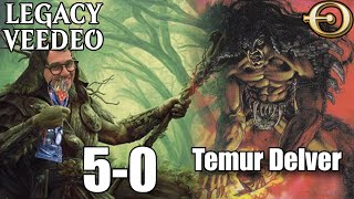 50 🏆 Temur Delver Legacy by Jujubean  Legacy  MTGO [upl. by Tearle]