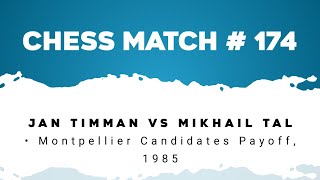 Jan Timman vs Mikhail Tal • Montpellier Candidates Payoff 1985 [upl. by Ced993]