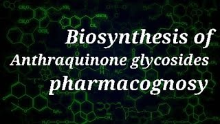 Biosynthesis of Anthraquinone glycosidespharmacognosy Drkhizra [upl. by Nylesoj]