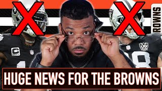 HUGE BREAK FOR THE BROWNS  RAIDERS STAR PLAYERS OUT [upl. by Johnsson]