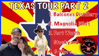 Texas Trip Part 2 🤩 balconesdistillery magnolia forthworth stockyards droverhotel tecovas [upl. by Ennayr]