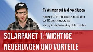 🌞 Solarpaket 1 – Neuerungen für Balkonkraftwerke und Solaranlagen 🌞 [upl. by Lolita]