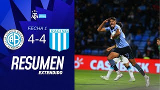 Belgrano 44 Racing  TorneoBetano  Resumen Extendido  Fecha 1 [upl. by Ennayk]