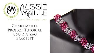 Chain Maille Tutorial  GSG Zig Zag Bracelet [upl. by Haya]