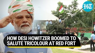 MadeinIndia Howitzer ATAGS debuts at Iday gun salute PM calls it proof of Aatmanirbharta [upl. by Anehc]