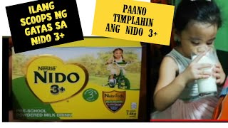 NIDO 3HOW to prepareilang scoops ng gatas ang ilalagay sa NIDO 3paano timplahin ang NIDO3 [upl. by Dawson714]