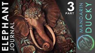 ELEPHANT JOURNAL TUTORIAL Part 3  polymer clay by Mandarin Duck [upl. by Manvil457]