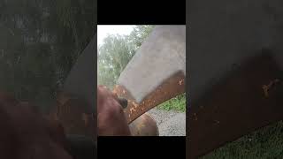 SandBlasting a loading shovel heavy equipment [upl. by Aniara]